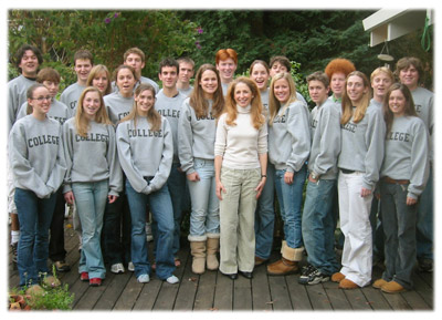 Sharon and her students 2006
